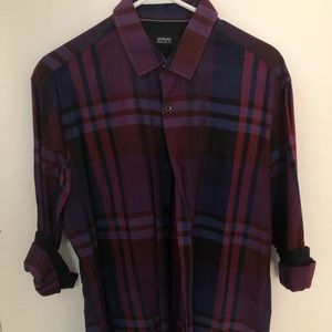 ALFANI regular fit button down shirt